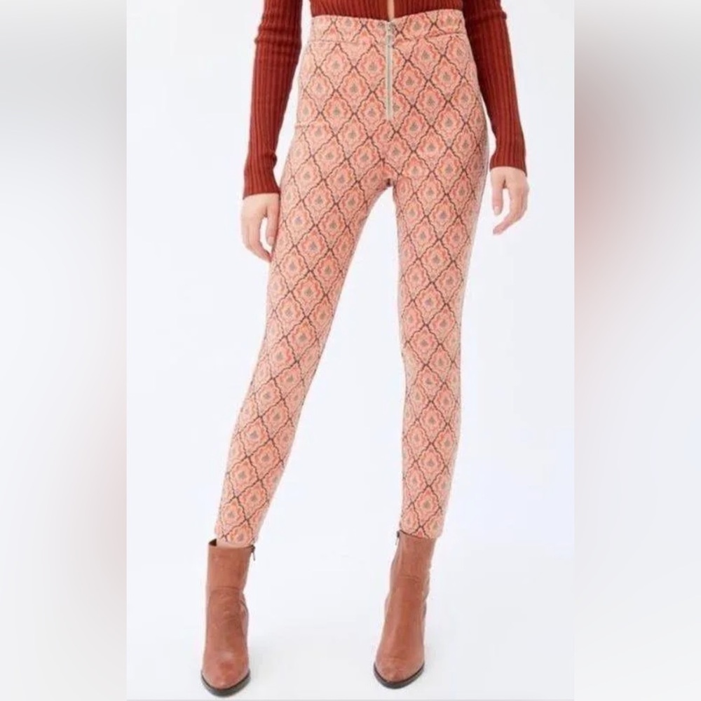 Urban Outfitters Susie Jacquard High-Waist Zip Front
